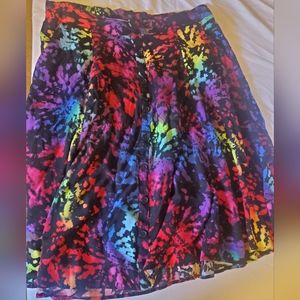 Torrid Rainbow TieDye Celebrate Love Skirt Size 1x